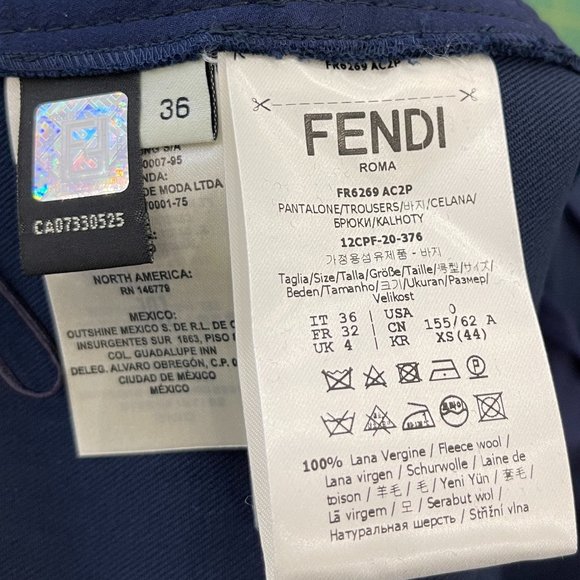 Fendi crease detailing cropped flare trousers size 36 - Picture 9 of 13